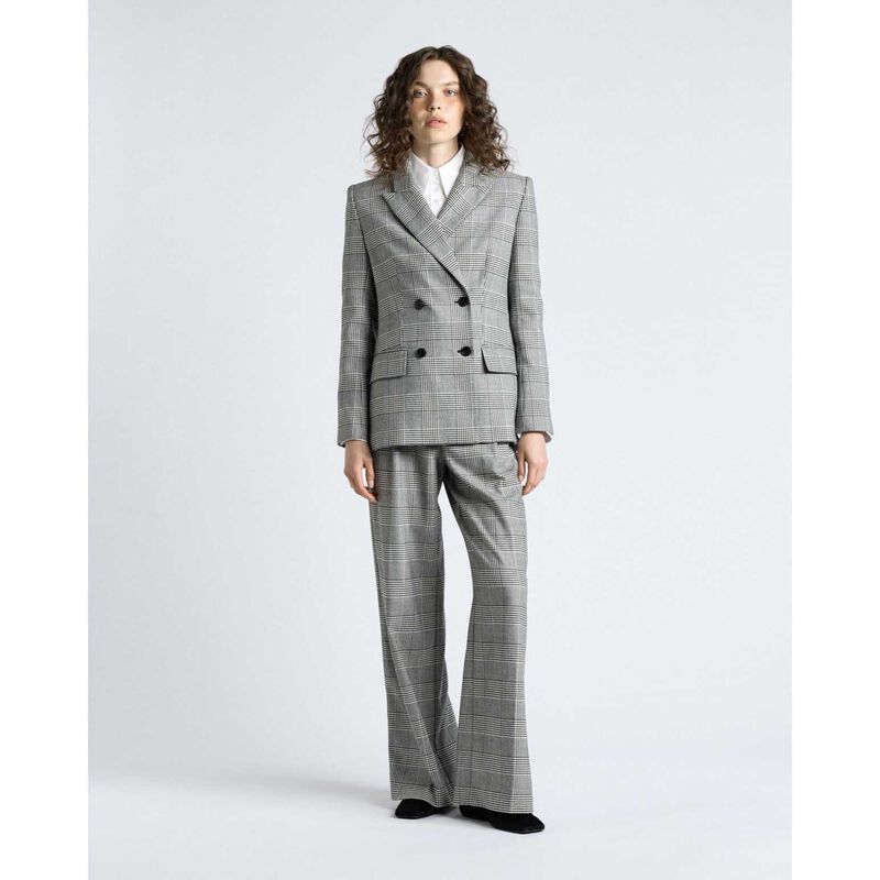 Cue European Houndstooth Check Blazer image number 3